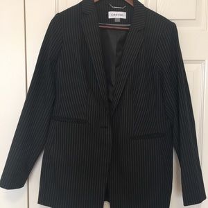Calvin Klein black striped blazer